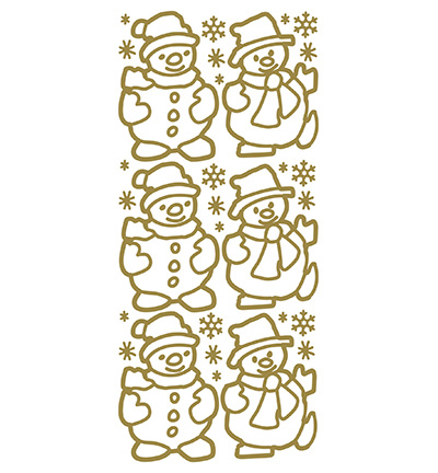 418100 G/G - JeJe - 10 Stickers Gold/Gold, Sneeuwpop