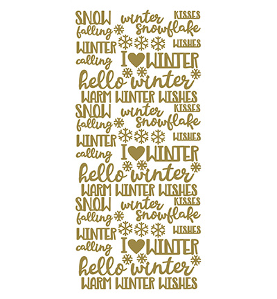566700 G/G - JeJe - 10 Stickers Gold/Gold, Winter Words
