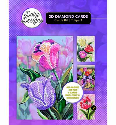 DDDCK002 - Dotty Designs - Diamond 3D Cards Kit 02 Tulips
