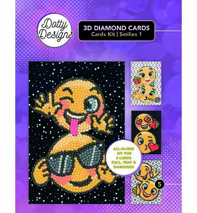 DDDCK005 - Dotty Designs - Diamond 3D Cards Kit 05 Smilies 1 - 