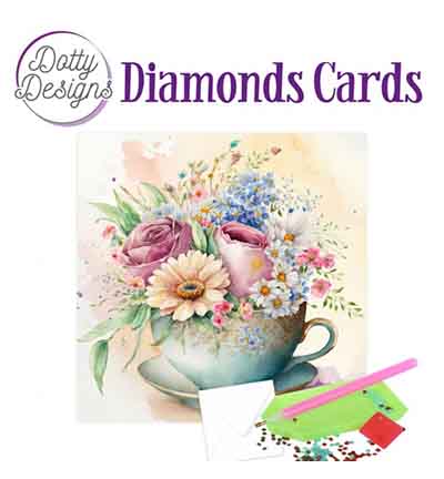 DDDC1191 - Dotty Designs - Diamond Cards, Cup of Blooms 1