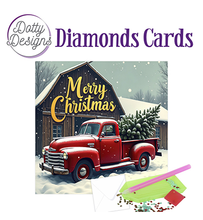 DDDC1205 - Dotty Designs - Diamond Cards, Pickup truck