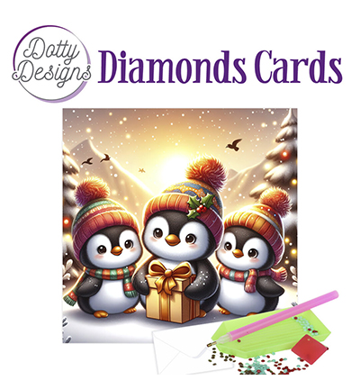 DDDC1208 - Dotty Designs - Diamond Cards,  Penguin 1