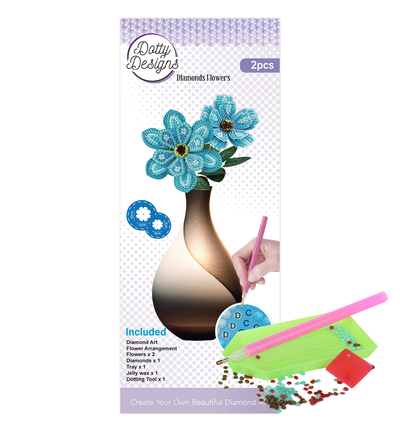 DDDFS1001 - Dotty Designs - Diamonds Flowers - light Blue