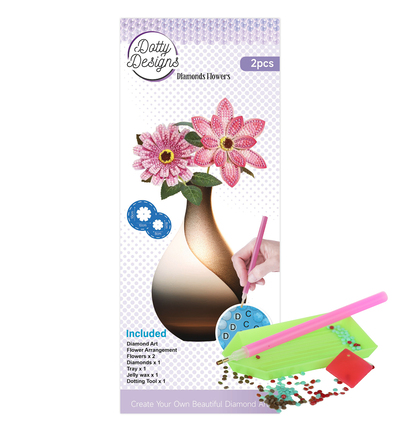 DDDFS1004 - Dotty Designs - Diamonds Flowers - Light Pink