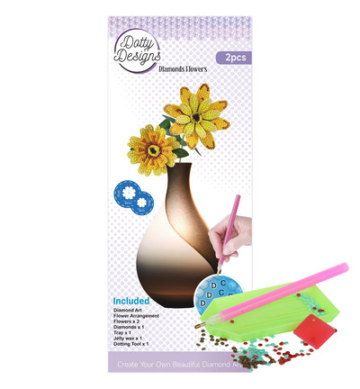 DDDFS1005 - Dotty Designs - Diamonds Flowers - Yellow