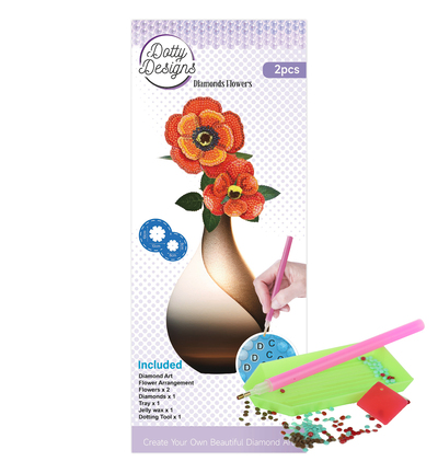 DDDFS1006 - Dotty Designs - Diamonds Flowers - Orange