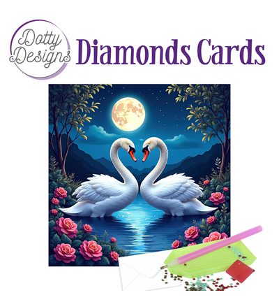 DDDC1215 - Dotty Designs - Diamond Cards - 2 zwanen