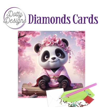 DDDC1213 - Dotty Designs - Diamond Cards - Roze panda