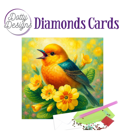 DDDC1219 - Dotty Designs - Diamond Cards - Gele vogel