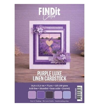 FITCBA5003 - Find It Color - Find It Color Linen Cardstock Pack A5 – Purple Love