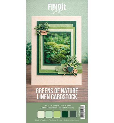 FITCB4k006 - Find It Color - Find It Color Linen Cardstock Pack 4K – Greens of Nature