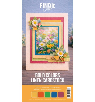 FITCB4k008 - Find It Color - Linen Cardstock Pack 4K - Felle kleuren