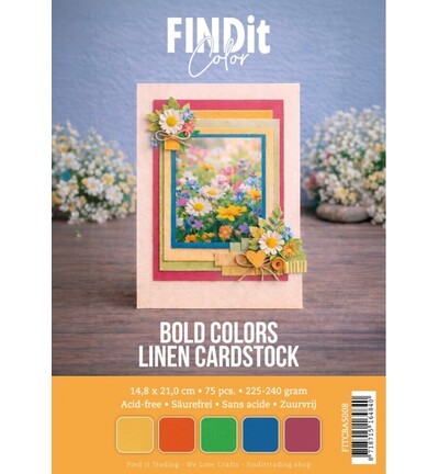 FITCBA5008 - Find It Color - Linen Cardstock Pack A5 - Felle kleuren