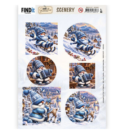 BBSC10137 - Find-it - Scenery Push-out – Winter Gnome Wonders