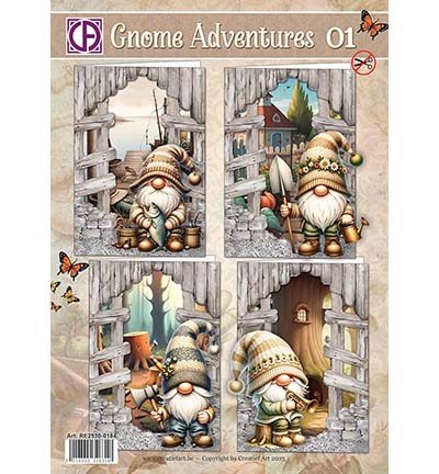 RE2530-0184 - Creatief Art - Gnome Adventures 01