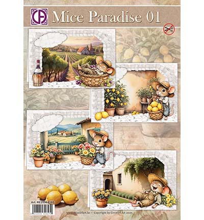 RE2530-0185 - Creatief Art - Mice Paradise 01