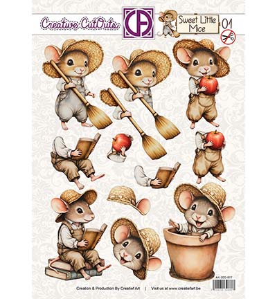 CCO-017 - Creatief Art - Sweet Little Mice 01