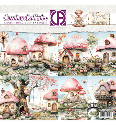 CCOA-FAIRY-02 - Creatief Art - Paddenstoelhuisjes Forest Fairies