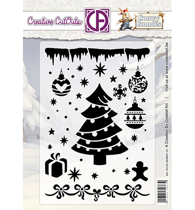 CCOS-BUNNY-01 - Creative CutOuts - Bunnies Christmas Decoration