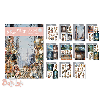 3012-0009 - Bella Lulu - Collage Special boek Steampunk Dreams - 