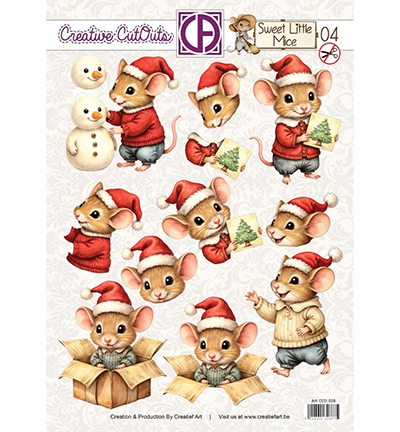 CCO-028 - Creative CutOuts - Sweet Little Mice Christmas 04