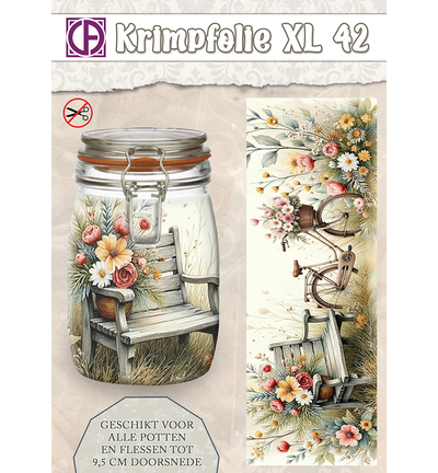 KBS-042 - Creative CutOuts - Krimpfolie Fles/pot, tot 9.5cm, nr. 42