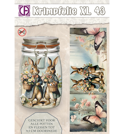 KBS-043 - Creative CutOuts - Krimpfolie Fles/pot, tot 9.5cm, nr. 43