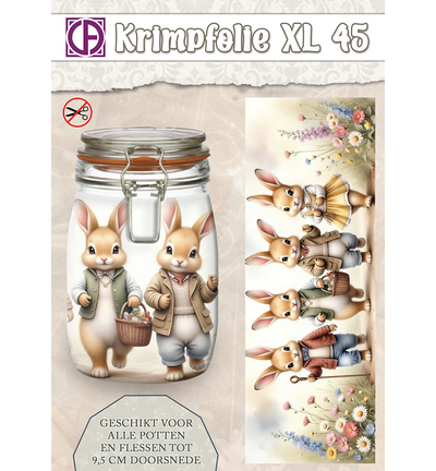 KBS-045 - Creative CutOuts - Krimpfolie Fles/pot, tot 9.5cm, nr. 45