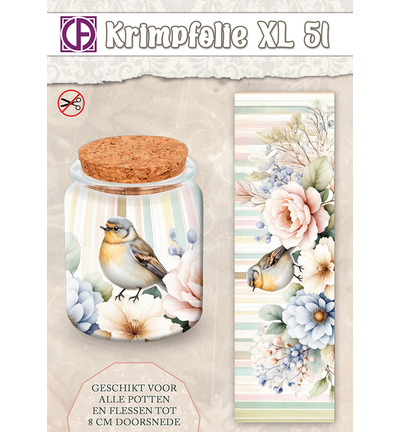 KBS-051 - Creative CutOuts - Krimpfolie Fles/pot, tot 8cm, nr. 51