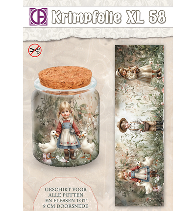 KBS-058 - Creative CutOuts - Krimpfolie Fles/pot, tot 8cm, nr. 58