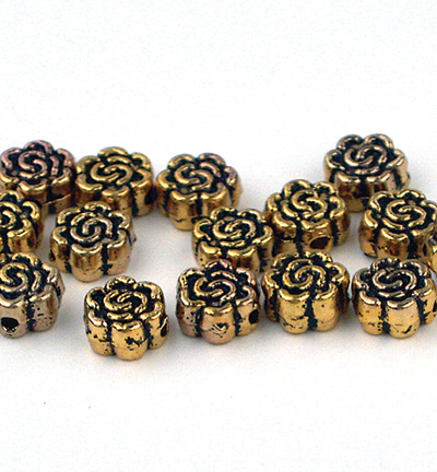 10303-8101 - Hobby Crafting Fun - Metal beads, Antique Gilt
