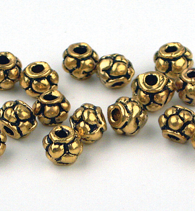 10303-8102 - Hobby Crafting Fun - Metal beads, Antique Gilt