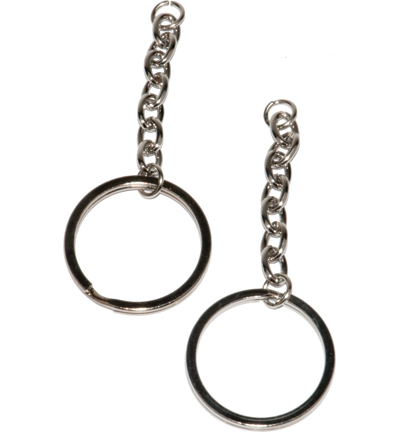 12196-9600 - Hobby Crafting Fun - Key Ring & Chain,Platinum