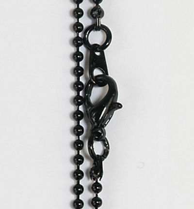 12260-6011 - Hobby Crafting Fun - Chain with lobster clasp, Black