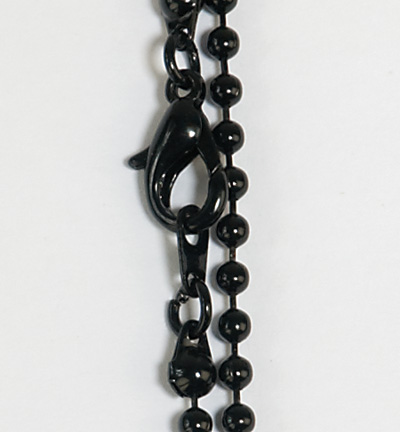 12260-6012 - Hobby Crafting Fun - Chain with lobster clasp, Black