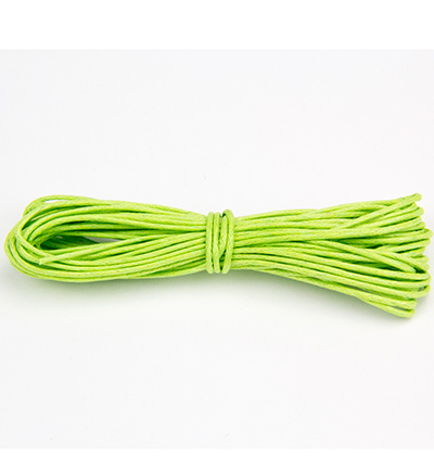 12282-8214 - Hobby Crafting Fun - Waxed Cotton Cord, round, Neon Green