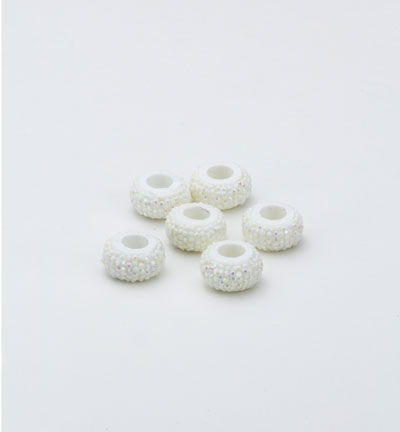 12352-5201 - Hobby Crafting Fun - Resin Beads, AB White