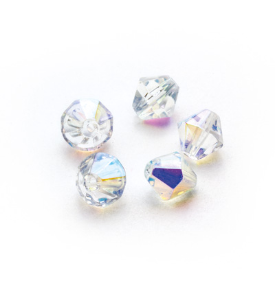 11809-1012 - Hobby Crafting Fun - Diamond glass beads, Ab Clear