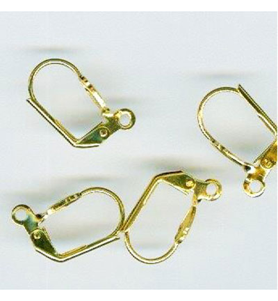 11808-4132 - Hobby Crafting Fun - Ear wire with open ring, Gold