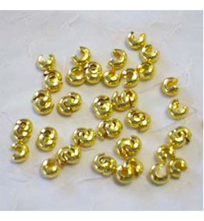 12221-2105 - Hobby Crafting Fun - Crimp Bead Cover, Gold