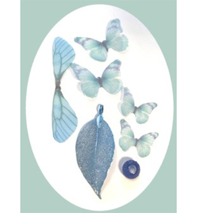 12448-4801 - Hobby Crafting Fun - Real Leaves & Organza Butterflies Set