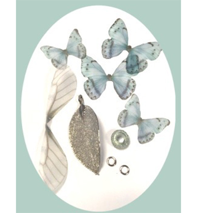 12448-4804 - Hobby Crafting Fun - Real Leaves & Organza Butterflies Set