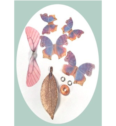 12448-4805 - Hobby Crafting Fun - Real Leaves & Organza Butterflies Set