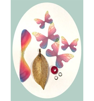 12448-4806 - Hobby Crafting Fun - Real Leaves & Organza Butterflies Set