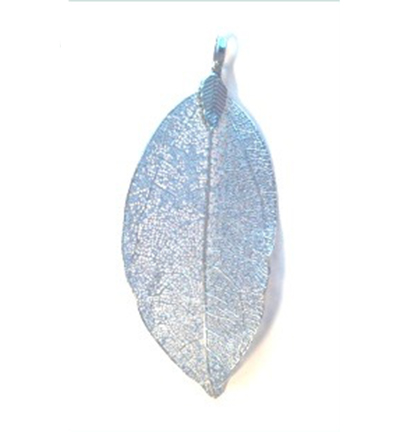 12452-5201 - Hobby Crafting Fun - Natural Leaf with Hanger, Blue