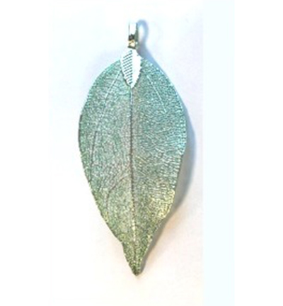 12452-5207 - Hobby Crafting Fun - Natural Leaf with Hanger, Green