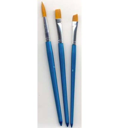 12185-8503 - Hobby Crafting Fun - Artist Brush Set, angular, flat, round