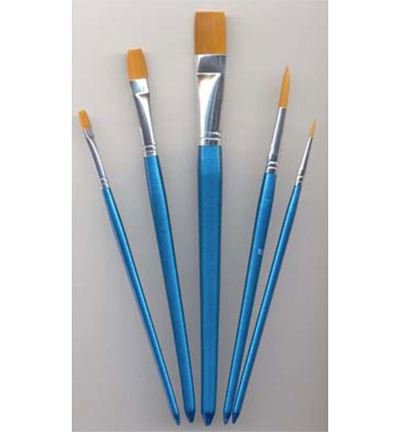 12185-8509 - Hobby Crafting Fun - Artist Brush Set, liner, round, flat