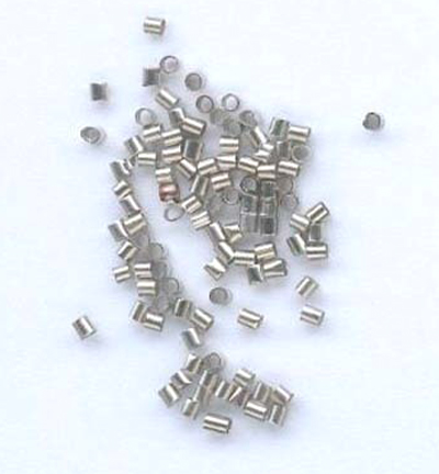 12024-0011 - Hobby Crafting Fun - Crimp beads, tube, Platinum